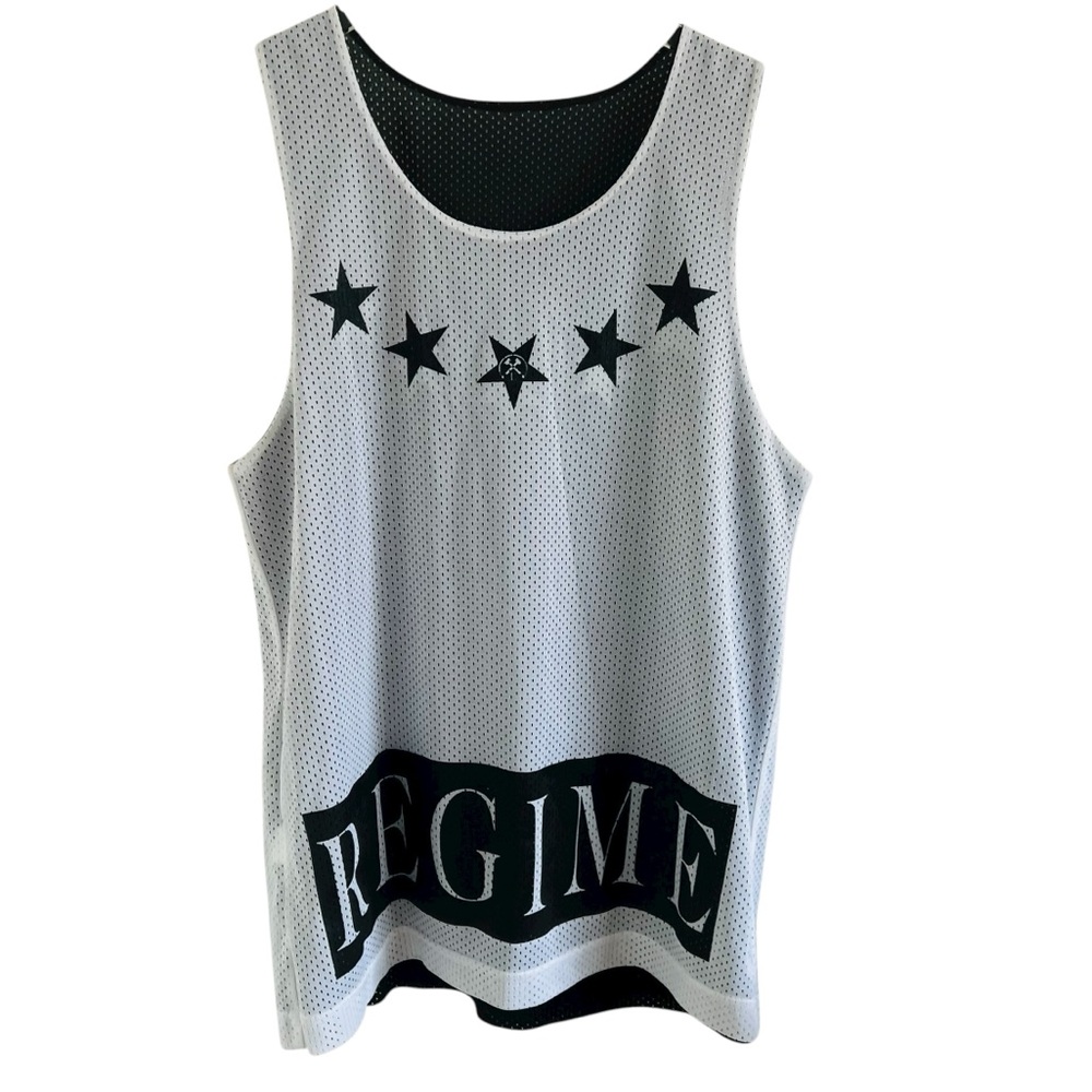 Civil Regime Men’s Black & White Graphic Tank Top Jersey